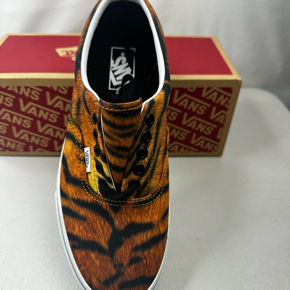 Vans Mens Womens Skate Shoes ERA Size 8.5/10 Tiger/True White NEW - Picture 3 of 14